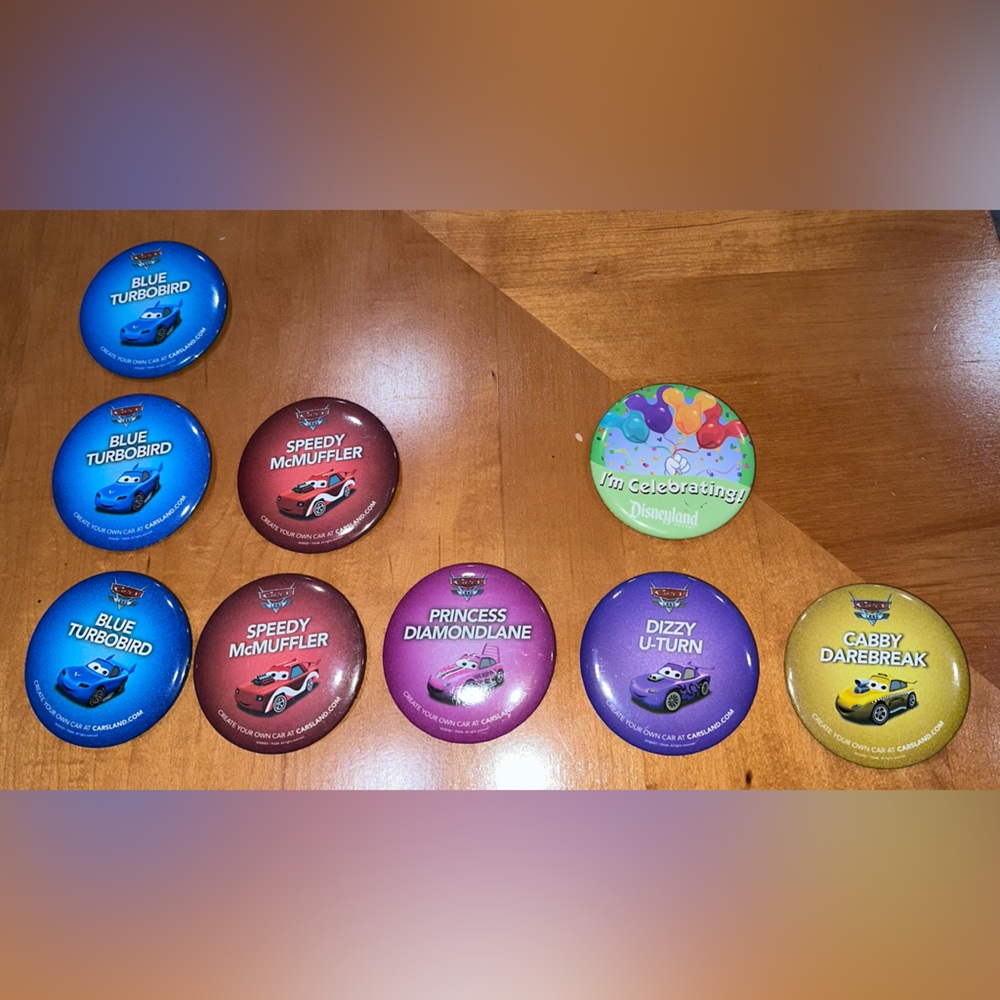 Disneyland Buttons (mostly from Cars Land)